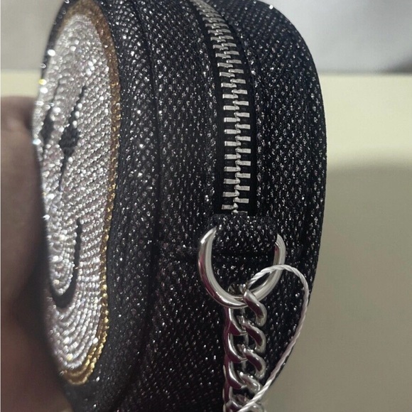 Skinny Dip London NWT Smiley Face Bag EMOJI Smile Sparkle Bling Purse - Picture 6 of 8